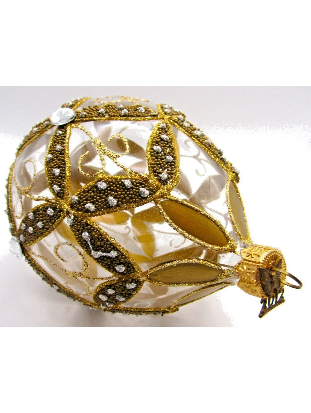 Neiman Marcus 2012 Intricate Fabergé-inspired Egg Shaped Glass Ornament